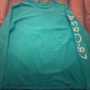 Aeropostale aqua long sleeve shirt